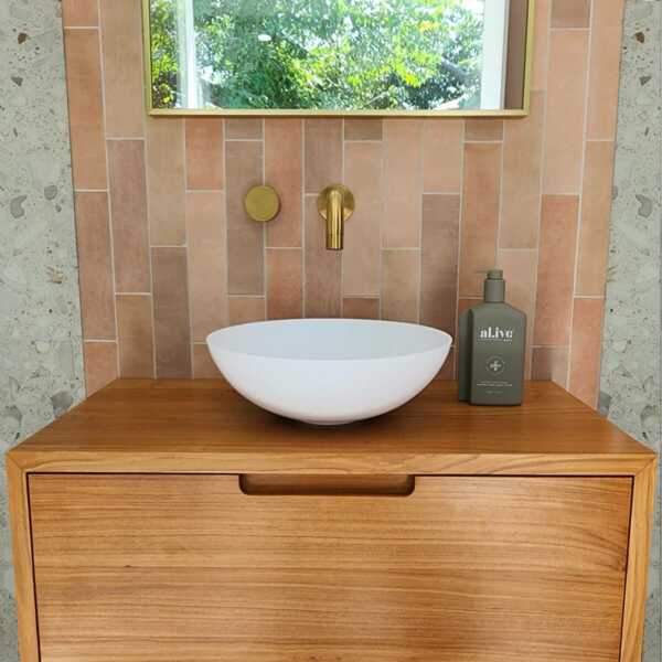 Rosa 330 Solid Surface Basin Front View