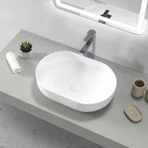 Sol Solid Surface Basin Top View
