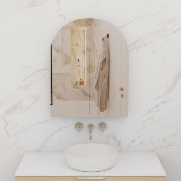 Arka Shaving Cabinet - Nordic Oak - Image 4