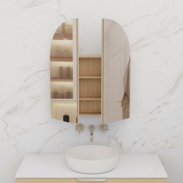 Arka Shaving Cabinet - Nordic Oak - Image 3