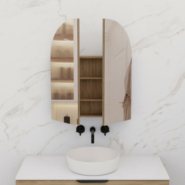 Arka Shaving Cabinet - Tuscan Oak - Image 4