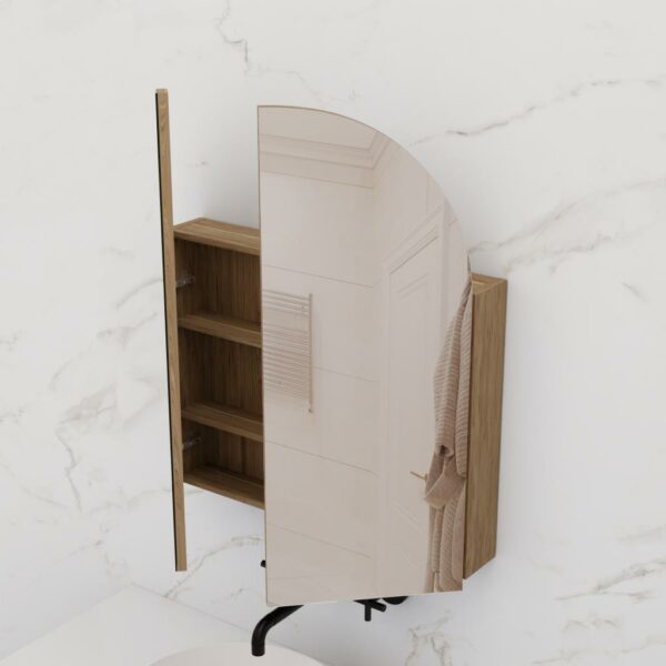 Arka Shaving Cabinet - Tuscan Oak - Image 5