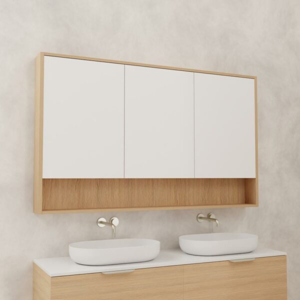 Carini Shaving Cabinet – Nordic Oak - Image 3