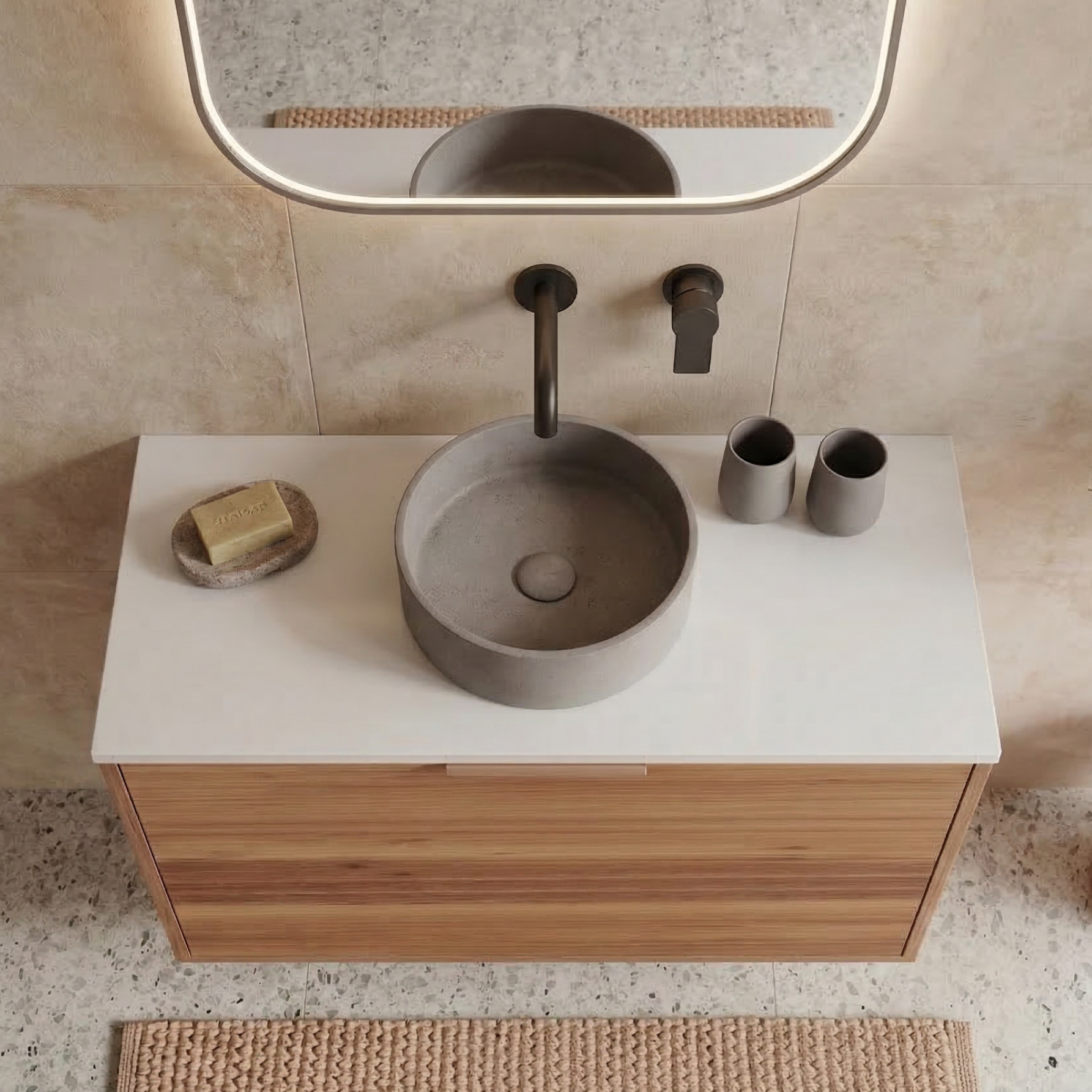 Carnegie 600mm Blackbutt Veneer (drawer perspective)