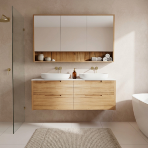 Avila Wall Hung Solid Timber Bathroom Vanity