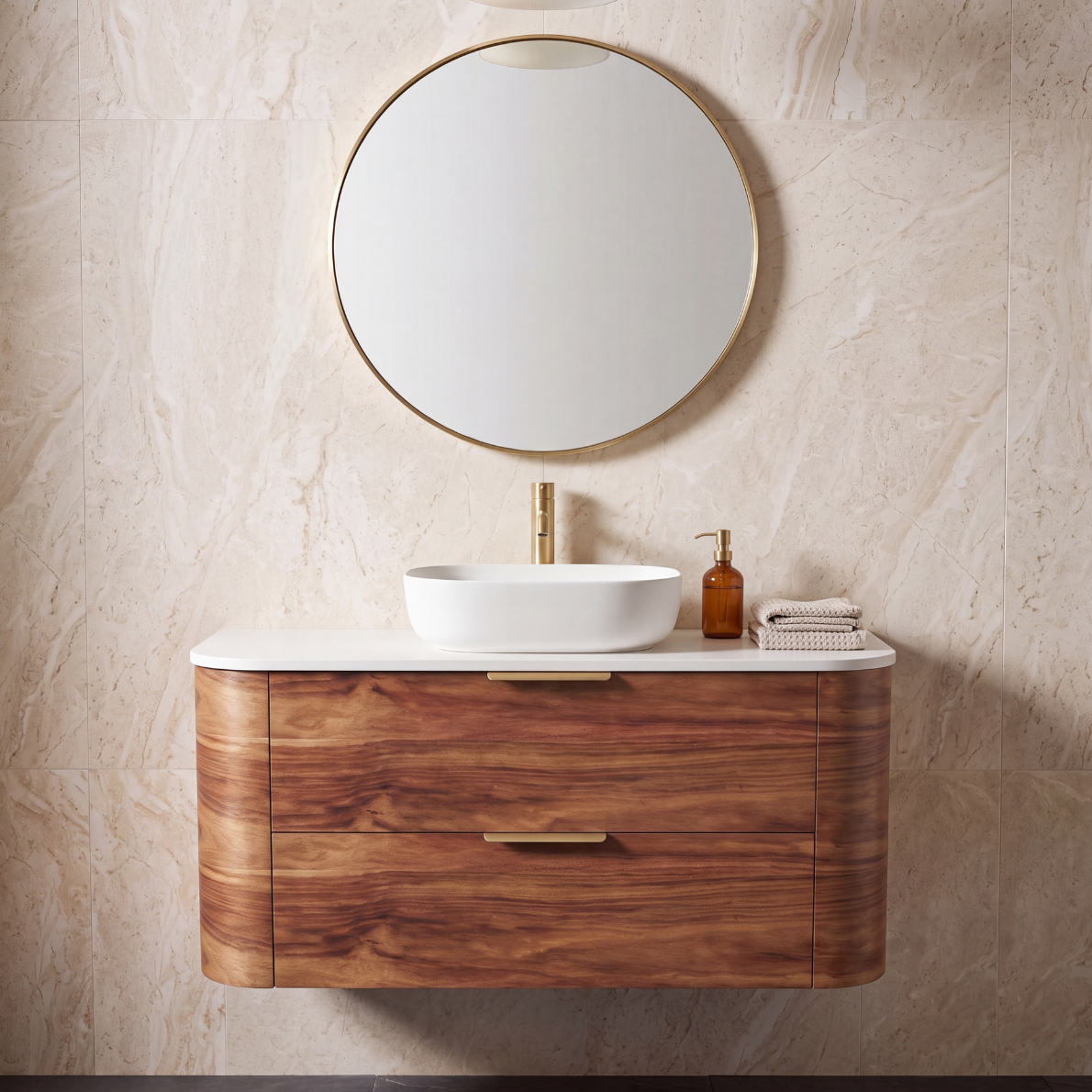 Hudson Curved Wall Hung Vanity - Image 6