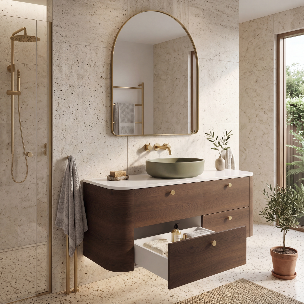 Hudson Curved Wall Hung Vanity - Image 4