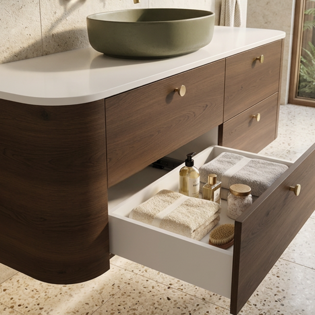 Hudson Curved Wall Hung Vanity - Image 5