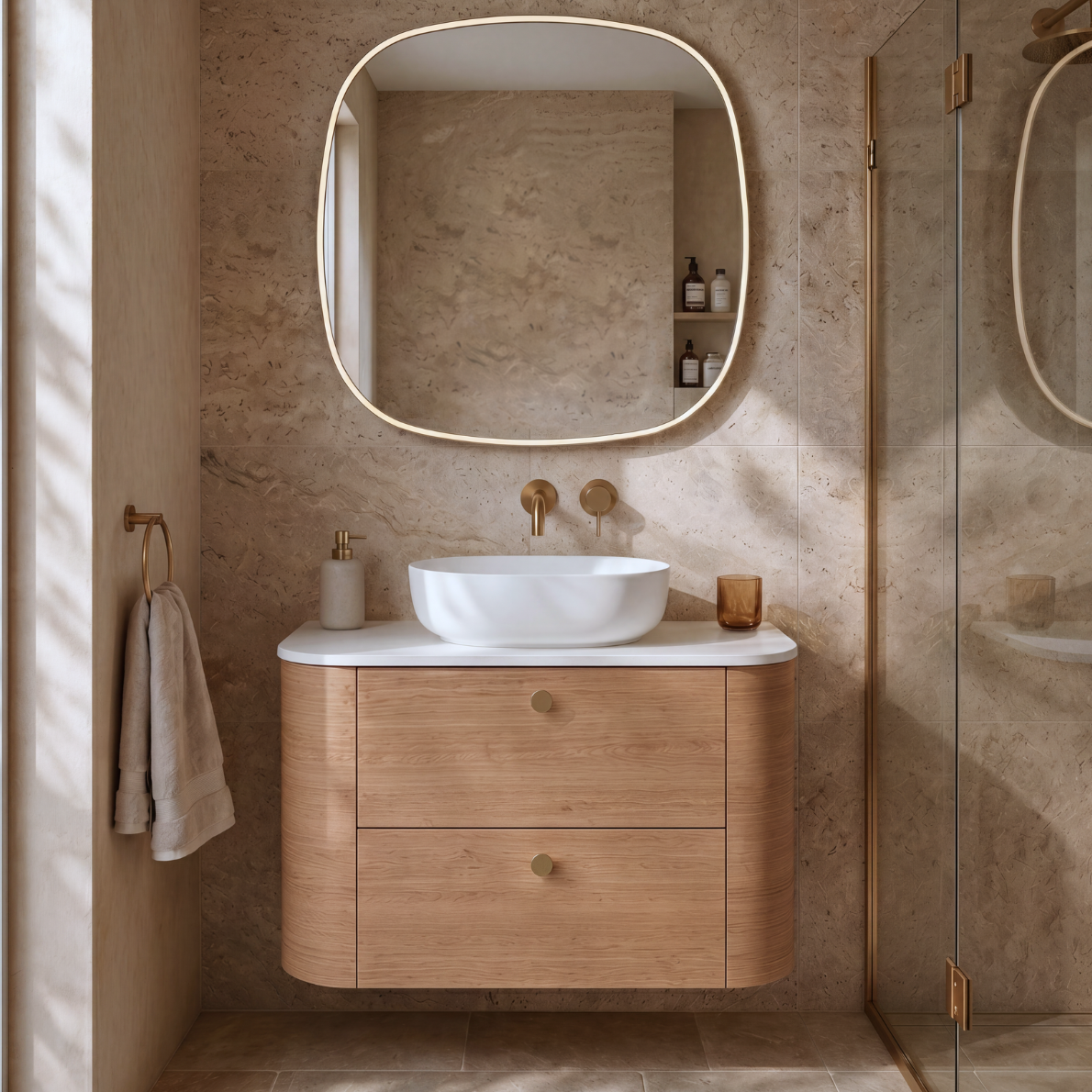 Hudson Curved Wall Hung Vanity - Image 2